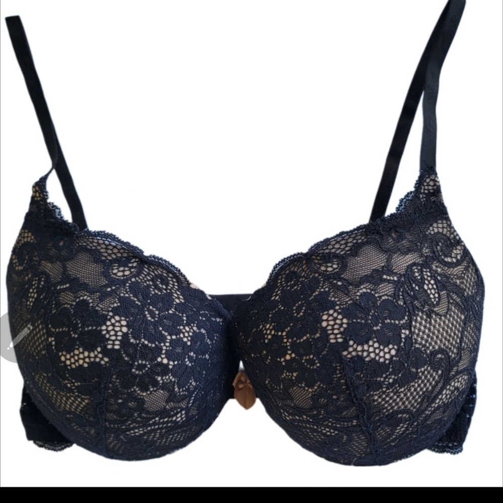 Victoria's Secret Angels Black Lace Push Up Bra